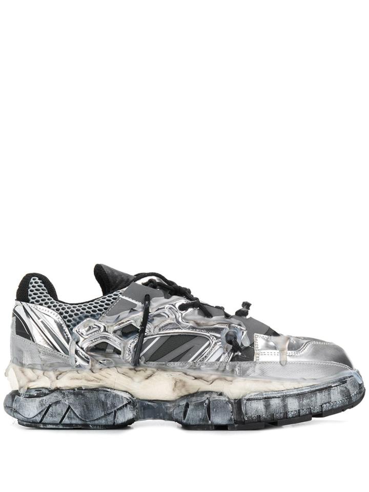Maison Margiela Pvc Detail Sneakers - H2745white/black/silver