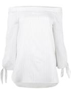 Erika Cavallini Off Shoulder Top, Women's, Size: 40, White, Silk/cotton