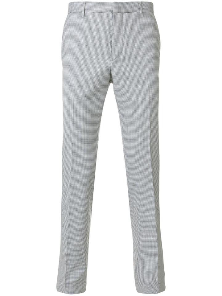 Prada Houndstooth Straight-leg Trousers - Blue