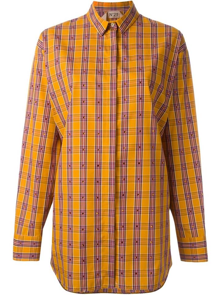 N.21 Embellished Check Shirt