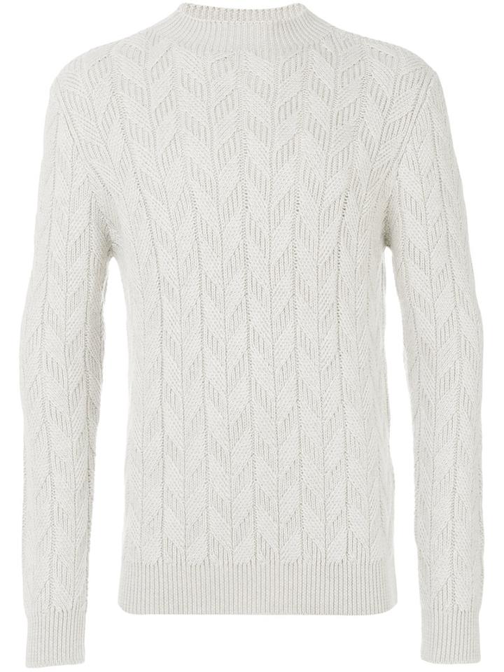 Etro - Braided Detail Jumper - Men - Wool - Xl, Nude/neutrals, Wool