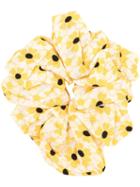 Ganni Floral Print Scrunchie - Yellow