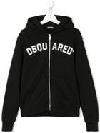 Dsquared2 Kids Zipped Logo Hoodie - Black