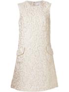 Co Floral Jacquard Dress, Women's, Size: Small, White, Silk/cotton/nylon/polyester