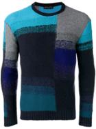 Roberto Collina Colour Block Knit Sweater - Blue