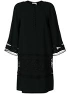Chloé Button Placket Shift Dress - Black