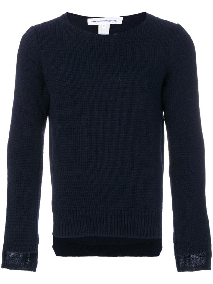 Comme Des Garçons Shirt Asymmetric Pullover - Blue