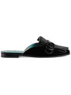 Gucci Marmont Patent Leather Slipper - Black