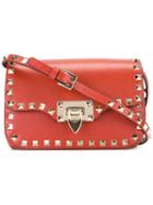 Valentino Valentino Garavani Rockstud Shoulder Bag, Women's, Red, Calf Leather