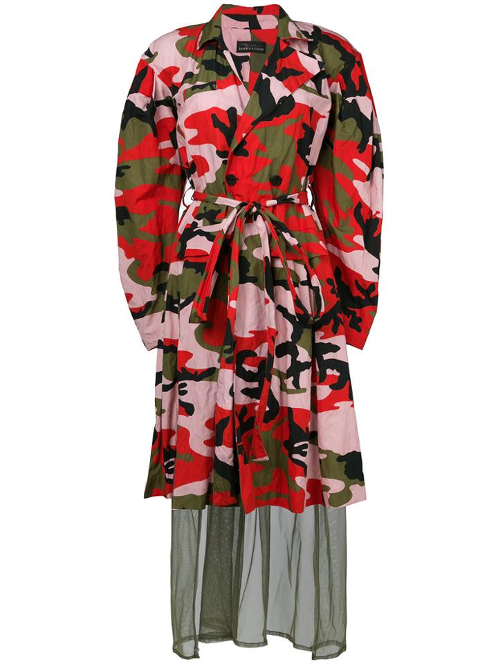 Barbara Bologna Camouflage Print Coat - Multicolour