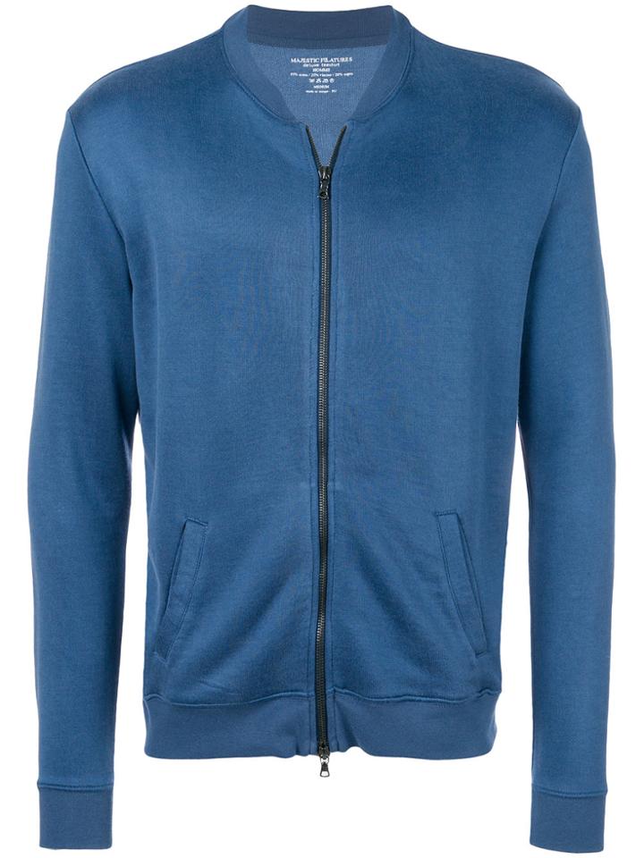 Majestic Filatures Jersey Bomber Jacket - Blue