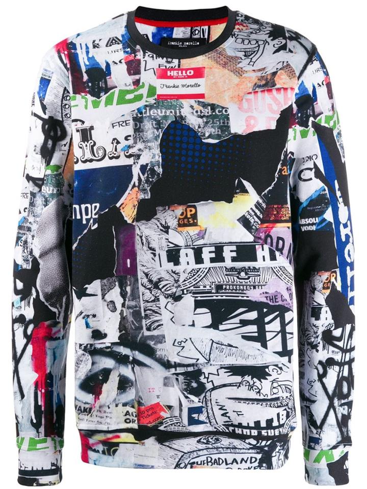 Frankie Morello All-over Print Sweatshirt - Black