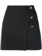 Saint Laurent Heart Button Mini Skirt - Black
