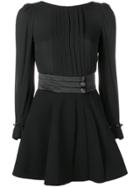 Elisabetta Franchi Flared Mini Dress - Black