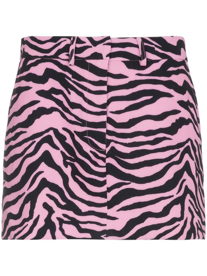 Ashley Williams Scuba Tiger Print Mini Skirt - Pink & Purple