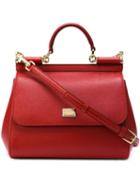 Dolce & Gabbana - Medium 'sicily' Tote - Women - Calf Leather - One Size, Red, Calf Leather
