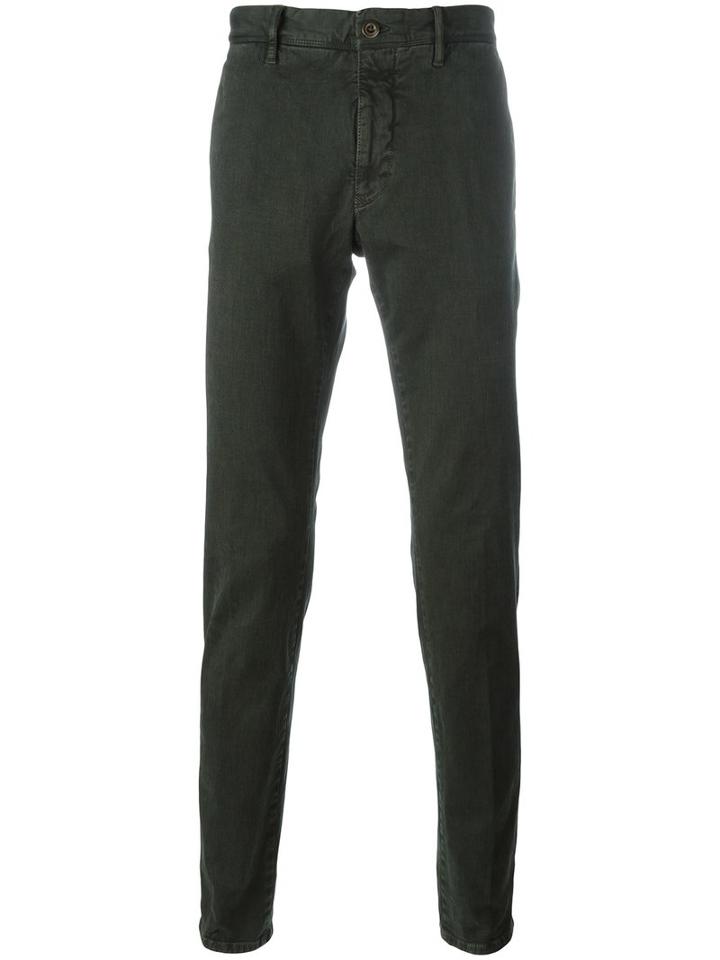 Incotex Skinny Jeans, Men's, Size: 38, Green, Cotton/spandex/elastane