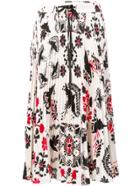 Red Valentino Floral Print Skirt - White