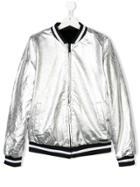 Dkny Kids Teen Metallic Bomber Jacket