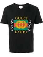 Gucci Gucci Fake Logo T-shirt, Men's, Size: Xl, Black, Cotton