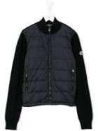 Moncler Kids - Padded Cardigan - Kids - Acrylic/polyamide/wool - 10 Yrs, Blue