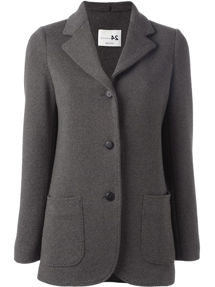 Manzoni 24 - Three Button Jacket - Women - Silk/acetate/cashmere - 42, Brown, Silk/acetate/cashmere
