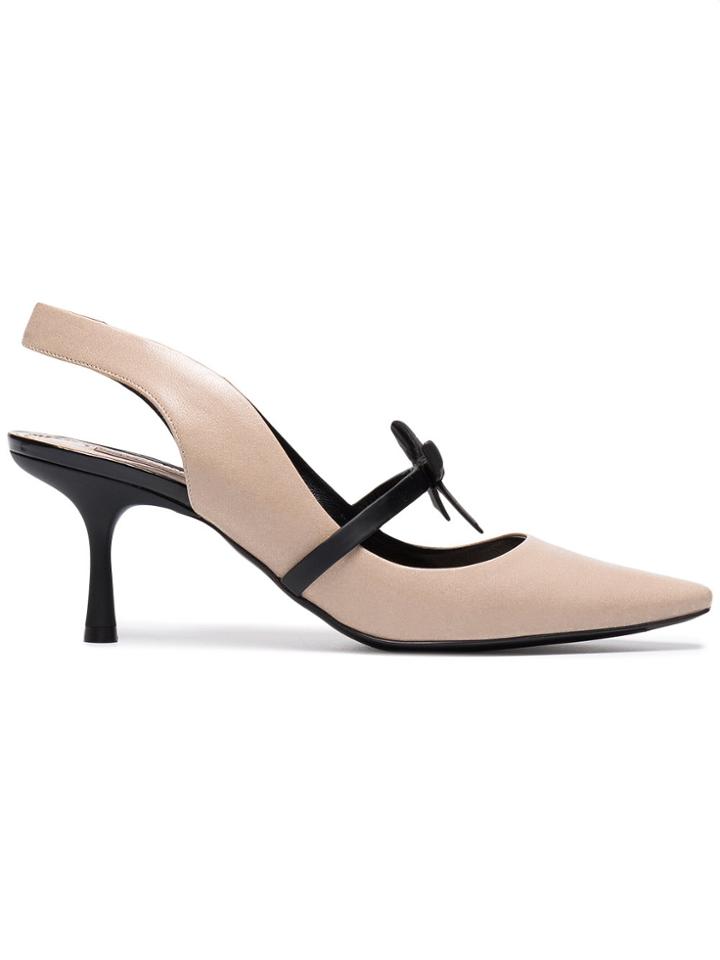 Fabrizio Viti Leather Deneuve 65 Slingbacks - Nude & Neutrals