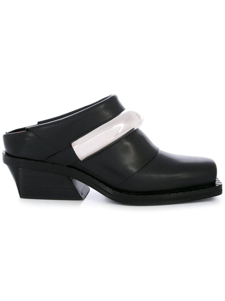 Proenza Schouler Moto Ornament Mules - Black