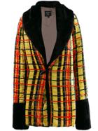 Jean Paul Gaultier Pre-owned 1997 Check Faux Fur Jacket - Yellow