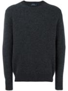 Polo Ralph Lauren Crew Neck Jumper, Men's, Size: Large, Grey, Merino/cashmere