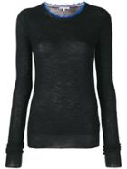 Helmut Lang Contrast Neck Jumper - Black