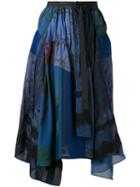Sacai - Pleated Skirt - Women - Silk/nylon/polyester/rayon - 2, Blue, Silk/nylon/polyester/rayon
