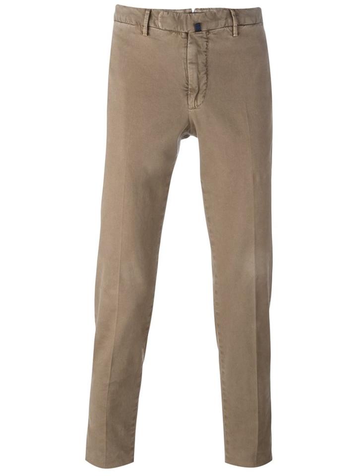 Incotex Slim Fit Chinos, Men's, Size: 48, Nude/neutrals, Cotton/spandex/elastane