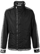 Dolce & Gabbana Word Trim Jacket, Men's, Size: 48, Black, Leather/nylon/polyester