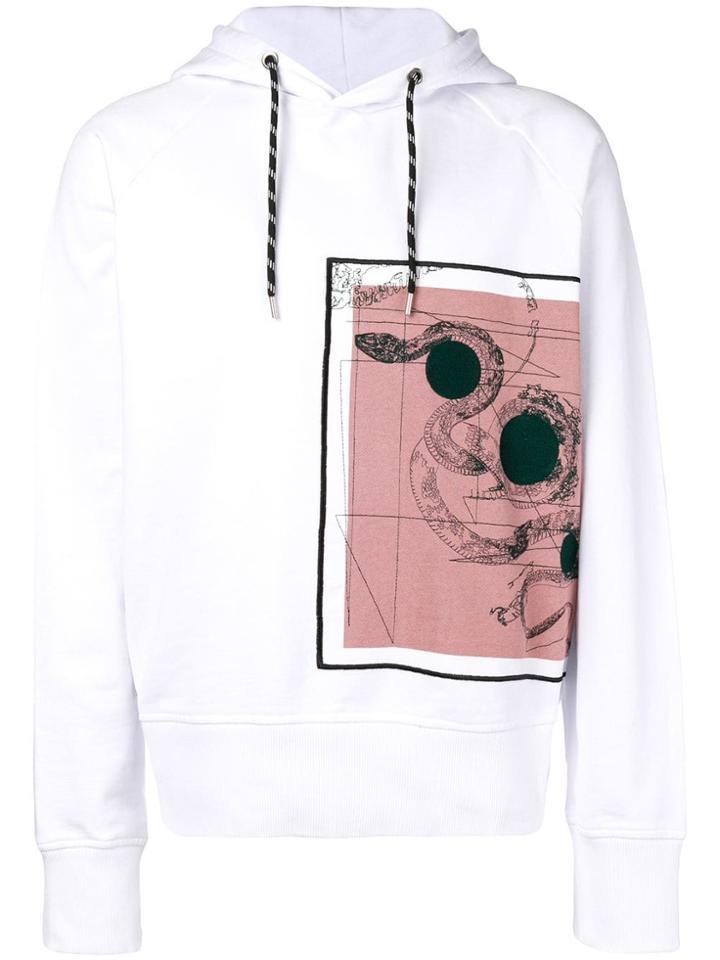 Just Cavalli Snake Print Hoodie - White