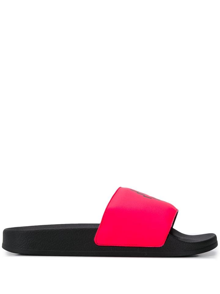 Marcelo Burlon County Of Milan Cross Sliders - Pink