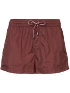 Dolce & Gabbana Drawstring Fitted Swim-shorts - Red