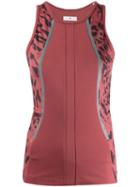 Adidas By Stella Mccartney Leopard Print Training Top - Red