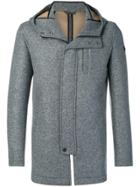 Manuel Ritz Hooded Woven Coat - Grey