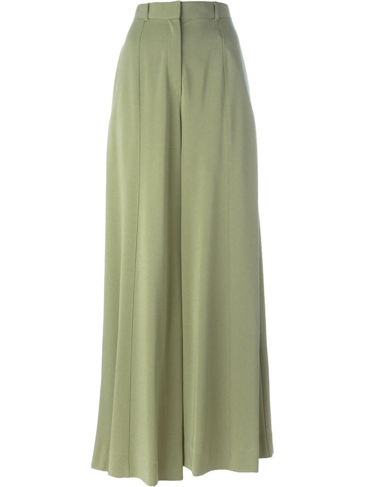 Givenchy Palazzo Pants, Women's, Size: 40, Green, Viscose/spandex/elastane