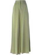 Givenchy Palazzo Pants, Women's, Size: 40, Green, Viscose/spandex/elastane