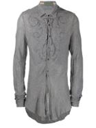 Di Liborio Ribbed Embroidered Shirt - Grey