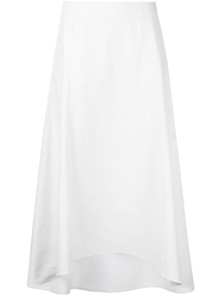 Astraet Asymmetric Skirt, Women's, Size: 0, White, Cotton