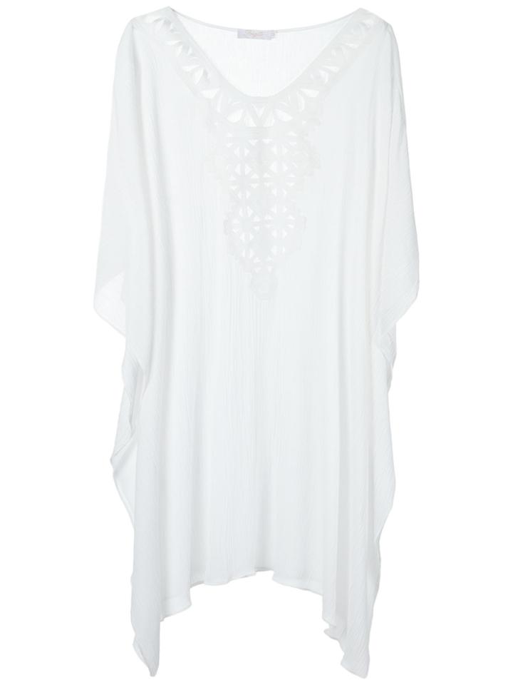 Brigitte Embroidered Kaftan - White