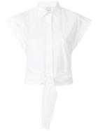 Pinko Tie Waist Short Sleeves Shirt - White