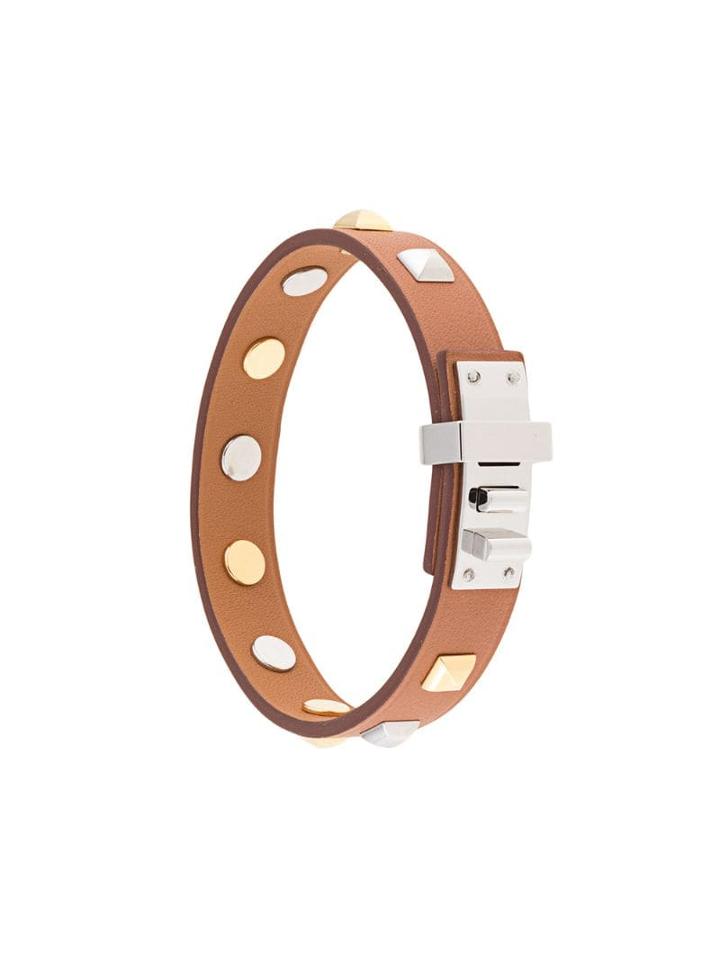 Hermès Pre-owned Clous Carres Bangle - Brown