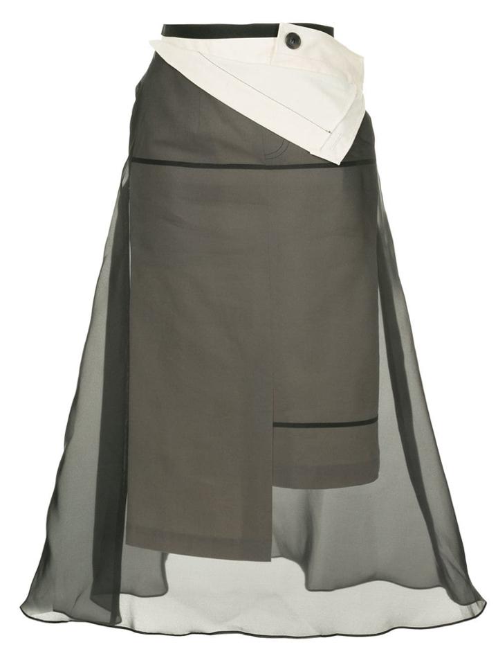 Enföld Asymmetric Mid-length Dress - Black