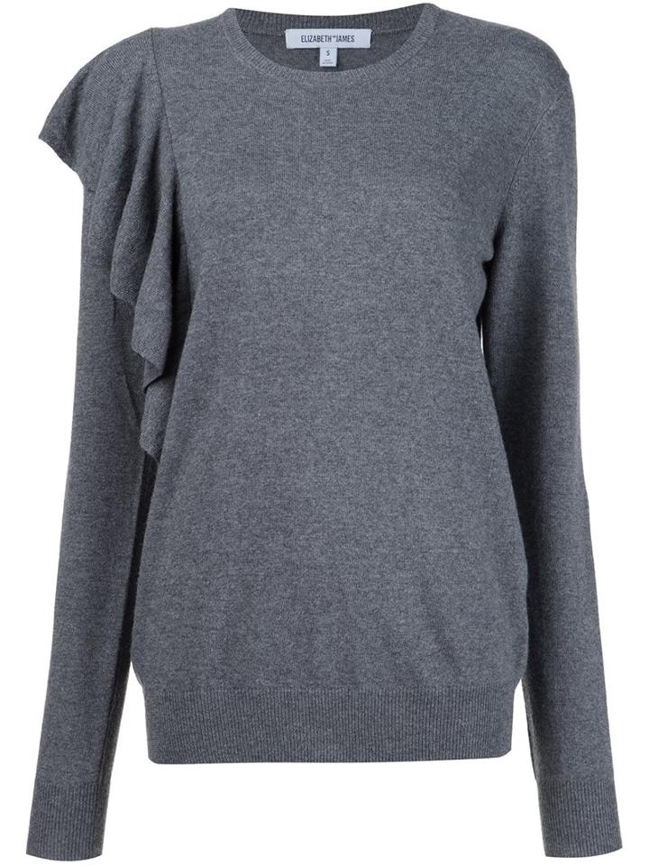 Elizabeth And James Orly Sweater, Women's, Size: Medium, Grey, Viscose/cashmere/wool/polyimide