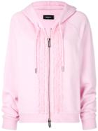 Dsquared2 Ruffle Trim Hoodie - Pink & Purple