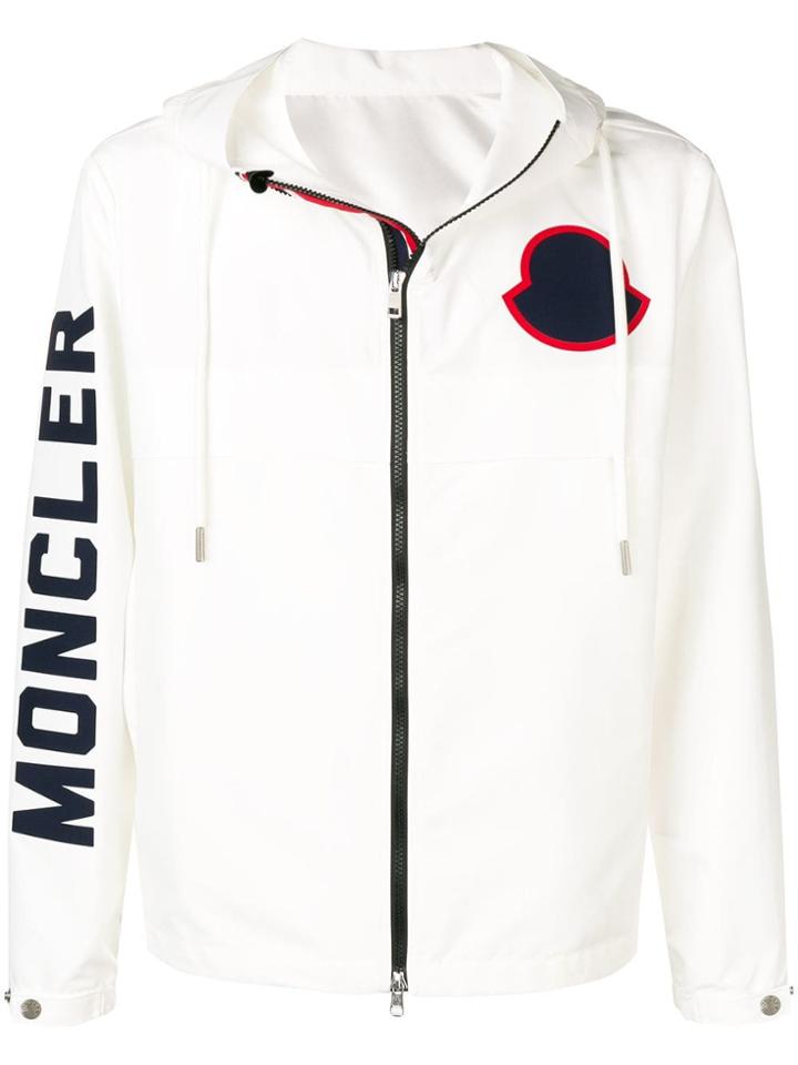 Moncler Hooded Logo Jacket - White